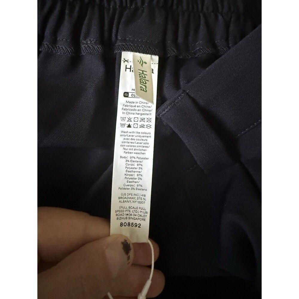 Halara Blue Mid Rise Pocket Barrel Leg Baggy Work Pants Women Size Large New - Picture 3 of 6